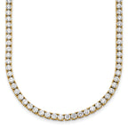 14k 17 7/8 carat Lab Grown Diamond VS+ F+ Complete Round 24 inch Straight Tennis Necklace