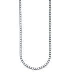14k White Gold 24 carat Lab Grown Diamond VS/SI+ G+ Complete Round 24 inch Straight Tennis Necklace