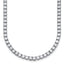 14k White Gold 24 carat Lab Grown Diamond VS/SI+ G+ Complete Round 24 inch Straight Tennis Necklace