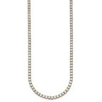14k 24 carat Lab Grown Diamond VS/SI+ G+ Complete Round 24 inch Straight Tennis Necklace
