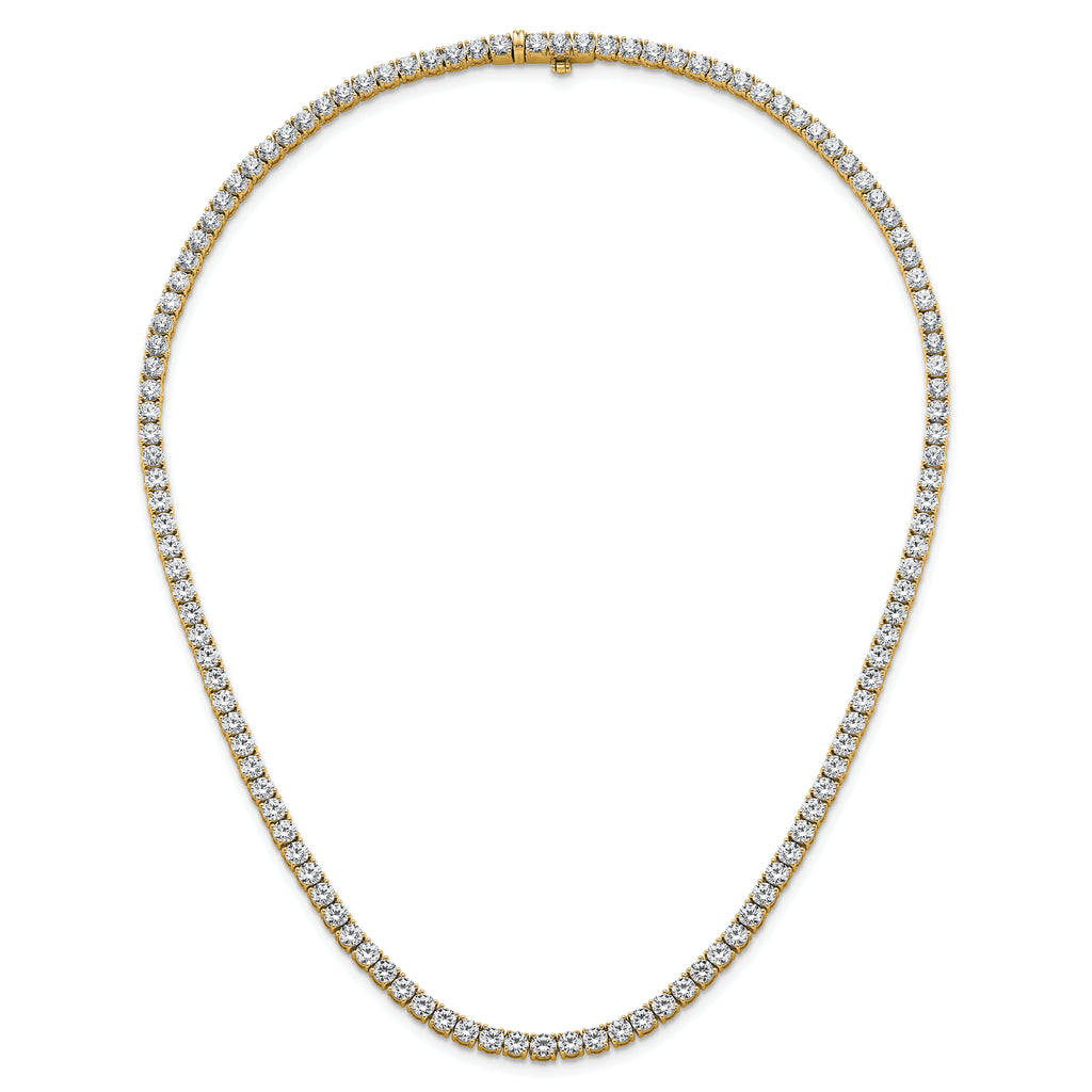 14k 18 carat Lab Grown Diamond VS/SI+ G+ Complete Round 18 inch Straight Tennis Necklace