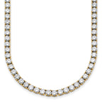 14k 20 carat Lab Grown Diamond VS/SI+ G+ Complete Round 20 inch Straight Tennis Necklace