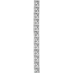 14k White Gold 23 3/8 carat Lab Grown Diamond VS+ F+ Complete Round 18 inch Straight Tennis Necklace