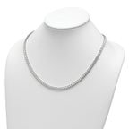 14k White Gold 26 1/5 carat Lab Grown Diamond VS+ F+ Complete Round 20 inch Straight Tennis Necklace