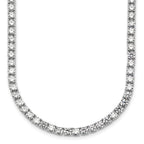 14k White Gold 26 1/5 carat Lab Grown Diamond VS+ F+ Complete Round 20 inch Straight Tennis Necklace