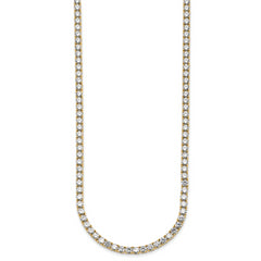 14k 26 1/5 carat Lab Grown Diamond VS+ F+ Complete Round 20 inch Straight Tennis Necklace