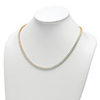 14k 26 1/5 carat Lab Grown Diamond VS+ F+ Complete Round 20 inch Straight Tennis Necklace