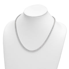 14k White Gold 30 1/2 carat Lab Grown Diamond VS+ F+ Complete Round 20 inch Straight Tennis Necklace