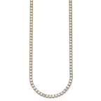 14k 33 3/4 carat Lab Grown Diamond VS+ F+ Complete Round 22 inch Straight Tennis Necklace
