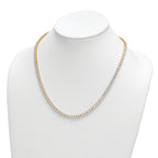 14k 30 1/2 carat Lab Grown Diamond VS+ F+ Complete Round 20 inch Straight Tennis Necklace
