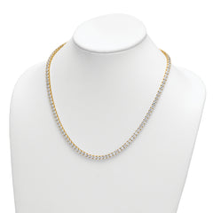 14k 30 1/2 carat Lab Grown Diamond VS/SI+ G+ Complete Round 20 inch Straight Tennis Necklace