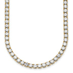 14k 33 3/4 carat Lab Grown Diamond VS/SI+ G+ Complete Round 22 inch Straight Tennis Necklace