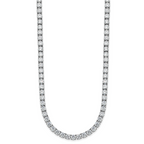 14k White Gold 36 carat Lab Grown Diamond VS+ F+ Complete Round 20 inch Straight Tennis Necklace