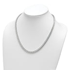 14k White Gold 36 carat Lab Grown Diamond VS/SI+ G+ Complete Round 20 inch Straight Tennis Necklace