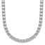14k White Gold 39 3/4 carat Lab Grown Diamond VS/SI+ G+ Complete Round 22 inch Straight Tennis Necklace