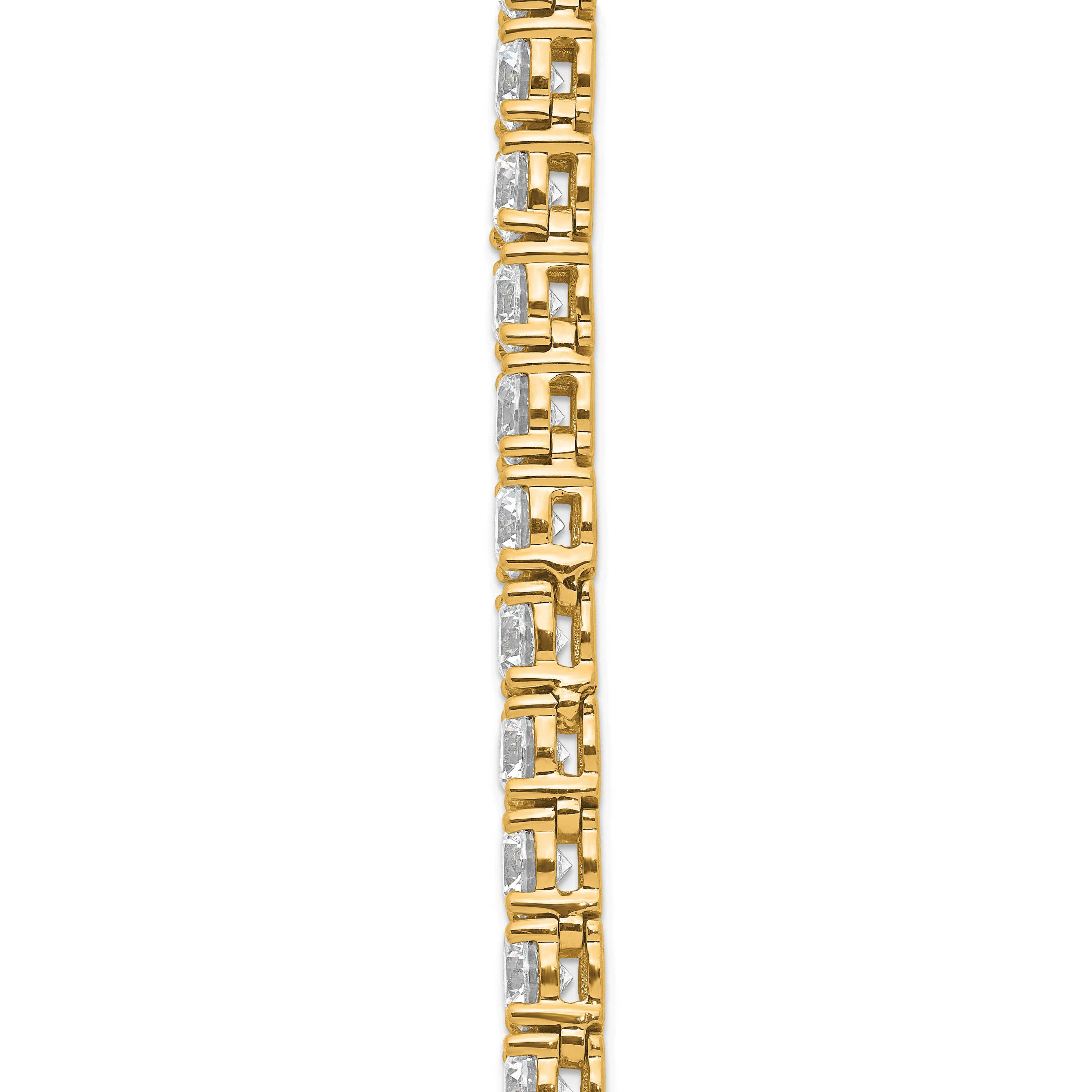 14k 39 3/4 carat Lab Grown Diamond VS+ F+ Complete Round 22 inch Straight Tennis Necklace