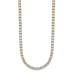 14k 39 3/4 carat Lab Grown Diamond VS+ F+ Complete Round 22 inch Straight Tennis Necklace