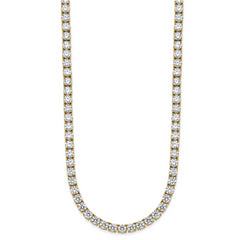 14k 42 7/8 carat Lab Grown Diamond VS/SI+ G+ Complete Round 24 inch Straight Tennis Necklace