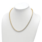 14k 36 carat Lab Grown Diamond VS/SI+ G+ Complete Round 20 inch Straight Tennis Necklace
