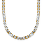 14k 36 carat Lab Grown Diamond VS/SI+ G+ Complete Round 20 inch Straight Tennis Necklace