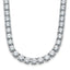14k White Gold 41 3/4 carat Lab Grown Diamond VS+ F+ Complete Round 22 inch Straight Tennis Necklace