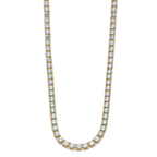 14k 34 3/8 carat Lab Grown Diamond VS/SI+ G+ Complete Round 18 inch Straight Tennis Necklace