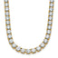 14k 41 3/4 carat Lab Grown Diamond VS+ F+ Complete Round 22 inch Straight Tennis Necklace