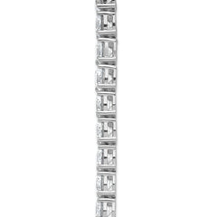 14k White Gold 58 1/3 carat Lab Grown Diamond VS+ F+ Complete Round 24 inch Straight Tennis Necklace