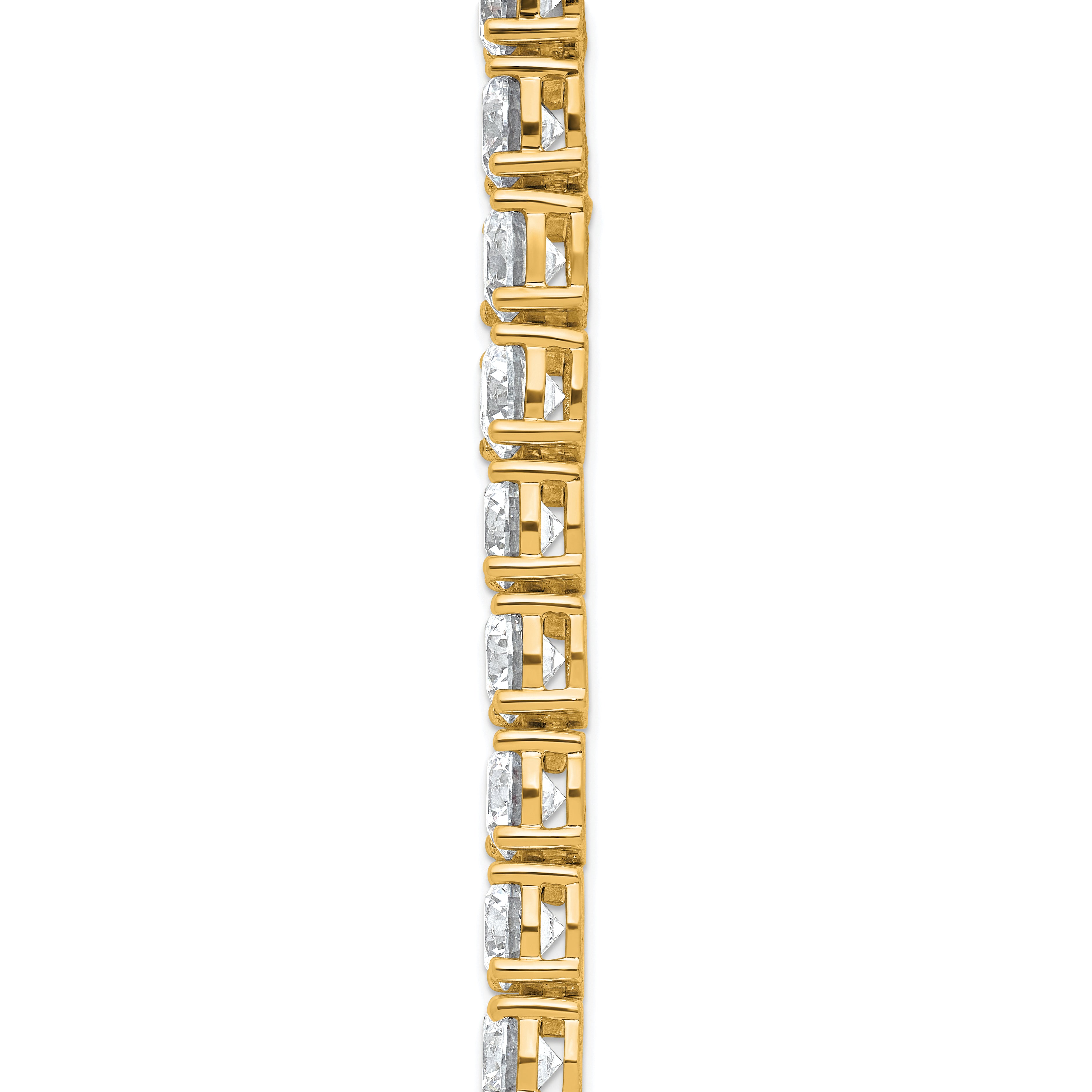 14k 58 1/3 carat Lab Grown Diamond VS/SI+ G+ Complete Round 24 inch Straight Tennis Necklace