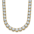 14k 58 1/3 carat Lab Grown Diamond VS+ F+ Complete Round 24 inch Straight Tennis Necklace