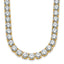 14k 58 1/3 carat Lab Grown Diamond VS/SI+ G+ Complete Round 24 inch Straight Tennis Necklace