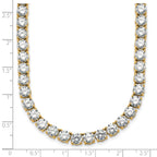 14k 62 1/4 carat Lab Grown Diamond VS+ F+ Complete Round 20 inch Straight Tennis Necklace