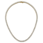 14k 62 1/4 carat Lab Grown Diamond VS/SI+ G+ Complete Round 20 inch Straight Tennis Necklace