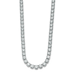 14k White Gold 83 carat Lab Grown Diamond VS/SI+ G+ Complete Round 22 inch Straight Tennis Necklace