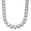 14k White Gold 67 carat Lab Grown Diamond VS+ F+ Complete Round 18 inch Straight Tennis Necklace
