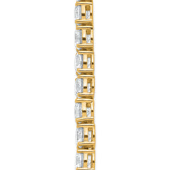 14k 91 carat Lab Grown Diamond VS+ F+ Complete Round 24 inch Straight Tennis Necklace