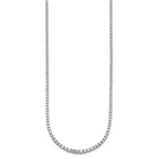 14k White Gold 5 3/8 carat Lab Grown Diamond VS/SI+ G+ Complete Round 18 inch Graduated Tennis Necklace