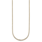 14k 5 3/8 carat Lab Grown Diamond VS+ F+ Complete Round 18 inch Graduated Tennis Necklace