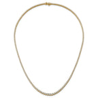 14k 5 3/8 carat Lab Grown Diamond VS/SI+ G+ Complete Round 18 inch Graduated Tennis Necklace