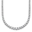 14k White Gold 9 7/8 carat Lab Grown Diamond VS+ F+ Complete Round 18 inch Graduated Tennis Necklace