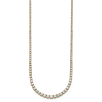 14k 9 7/8 carat Lab Grown Diamond VS+ F+ Complete Round 18 inch Graduated Tennis Necklace