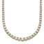 14k 9 7/8 carat Lab Grown Diamond VS/SI+ G+ Complete Round 18 inch Graduated Tennis Necklace