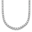 14k White Gold 14 1/2 carat Lab Grown Diamond VS+ F+ Complete Round 18 inch Graduated Tennis Necklace