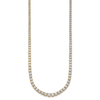 14k 14 1/2 carat Lab Grown Diamond VS+ F+ Complete Round 18 inch Graduated Tennis Necklace