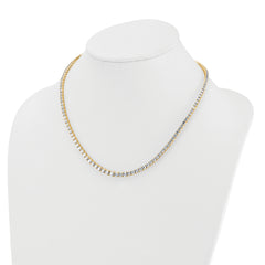 14k 14 1/2 carat Lab Grown Diamond VS/SI+ G+ Complete Round 18 inch Graduated Tennis Necklace