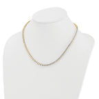 14k 14 1/2 carat Lab Grown Diamond VS+ F+ Complete Round 18 inch Graduated Tennis Necklace