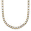 14k 14 1/2 carat Lab Grown Diamond VS+ F+ Complete Round 18 inch Graduated Tennis Necklace