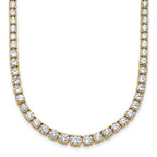 14k 14 1/2 carat Lab Grown Diamond VS/SI+ G+ Complete Round 18 inch Graduated Tennis Necklace