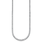 14k White Gold 18 7/8 carat Lab Grown Diamond VS+ F+ Complete Round 18 inch Graduated Tennis Necklace