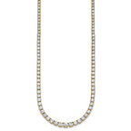 14k 18 7/8 carat Lab Grown Diamond VS+ F+ Complete Round 18 inch Graduated Tennis Necklace